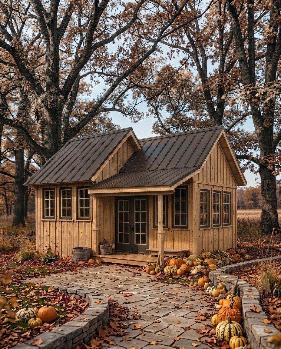 Vintage-inspired shed architectural details with heritage siding, traditional trim and residential craftsmanship