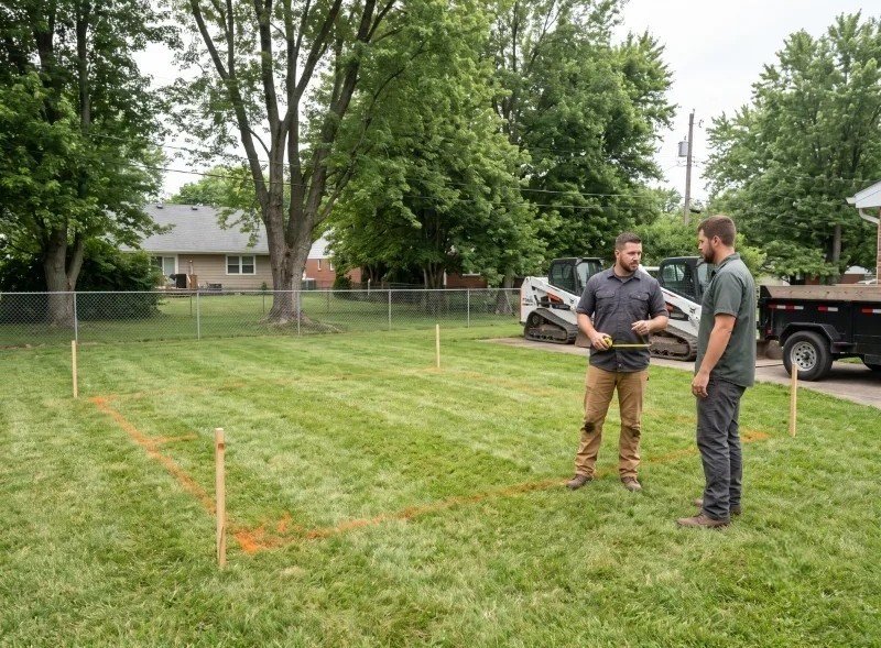 Representative residential backyard before TVSC site preparation begins